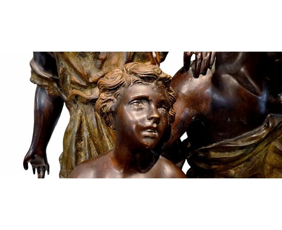SCULTURA IN BRONZO - " DEVOIR" - ERNEST RANCOULET (1842 - 1905)