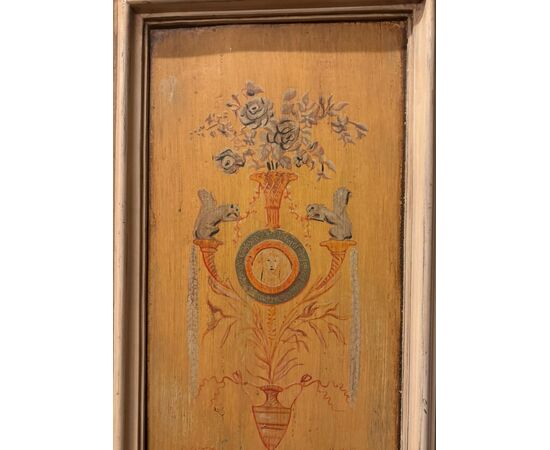 PTL717 - Lacquered and painted door, 18th/19th century, dimensions cm W 119 x H 239