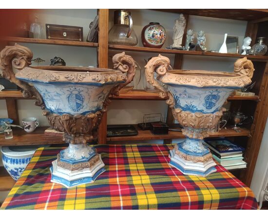 Pair of terracotta vases