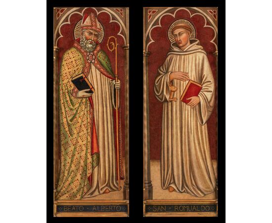 Martino di Bartolomeo di Biago (Siena 1389 - 1434), SAINT ROMUALD and SAINT ALBERT