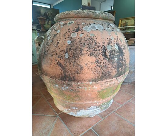 Pair of large terracotta Impruneta jars