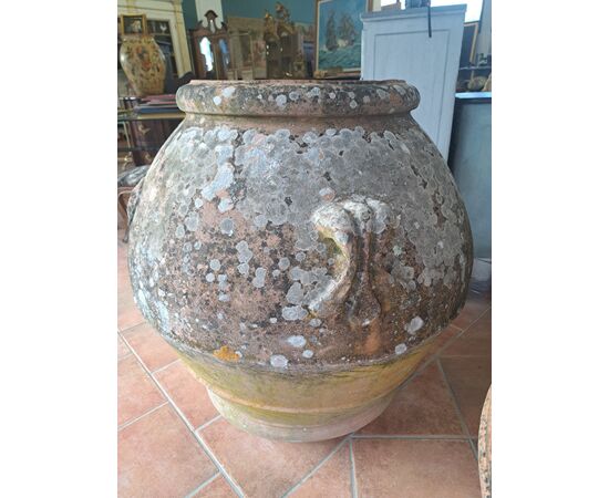 Pair of large terracotta Impruneta jars