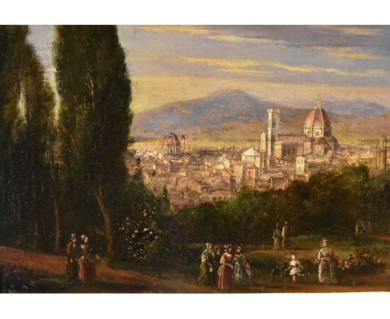 Veduta di Firenze, Pittore vedutista del XVIII-XIX secolo