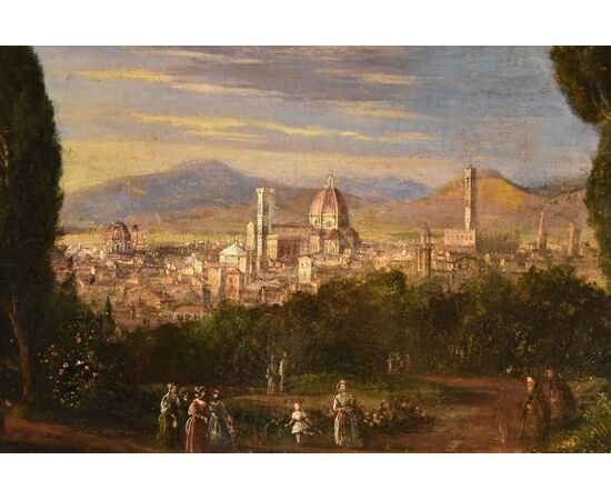 Veduta di Firenze, Pittore vedutista del XVIII-XIX secolo