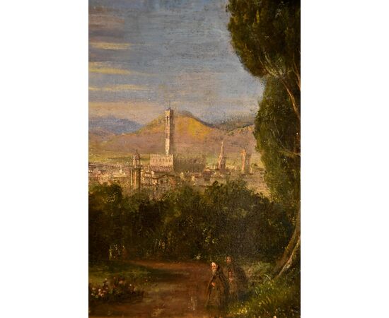 Veduta di Firenze, Pittore vedutista del XVIII-XIX secolo