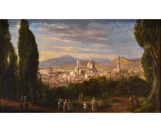 Veduta di Firenze, Pittore vedutista del XVIII-XIX secolo