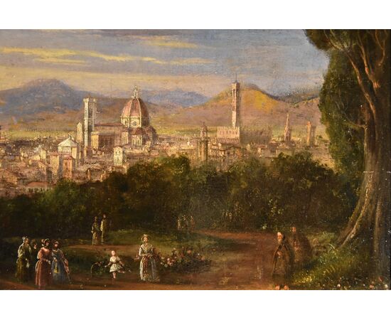Veduta di Firenze, Pittore vedutista del XVIII-XIX secolo