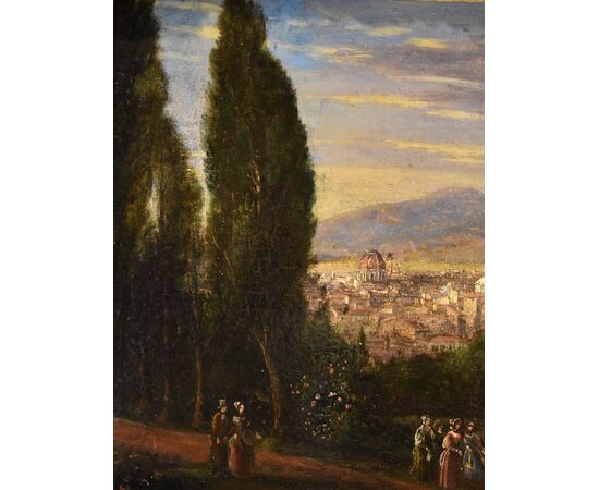 Veduta di Firenze, Pittore vedutista del XVIII-XIX secolo