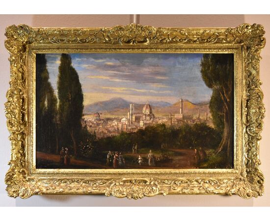 Veduta di Firenze, Pittore vedutista del XVIII-XIX secolo