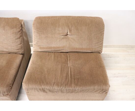 Modular velvet sofa by Busnelli, Italy, 1970s NEGOTIABLE PRICE
