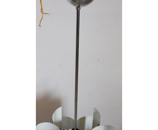 Space Age 6-light steel chandelier, 1970s - NEGOTIABLE PRICE