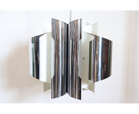 Space Age 6-light steel chandelier, 1970s - NEGOTIABLE PRICE