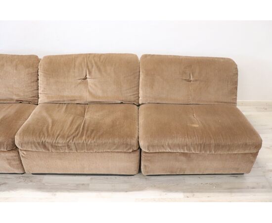 Modular velvet sofa by Busnelli, Italy, 1970s NEGOTIABLE PRICE