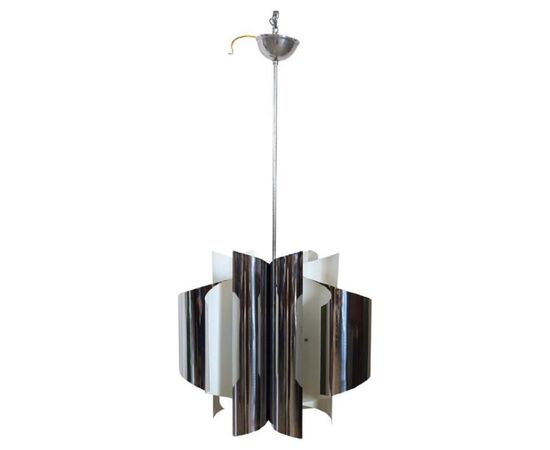 Space Age 6-light steel chandelier, 1970s - NEGOTIABLE PRICE