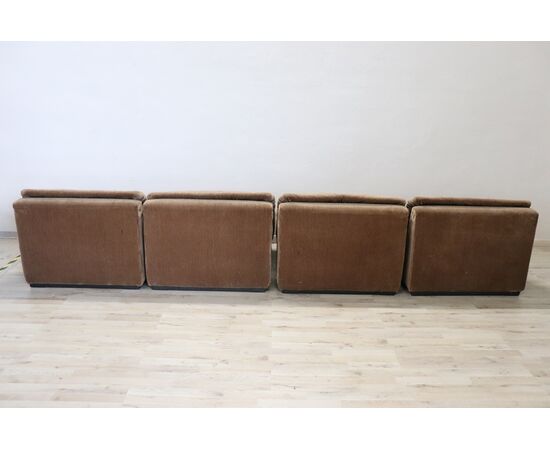 Modular velvet sofa by Busnelli, Italy, 1970s NEGOTIABLE PRICE