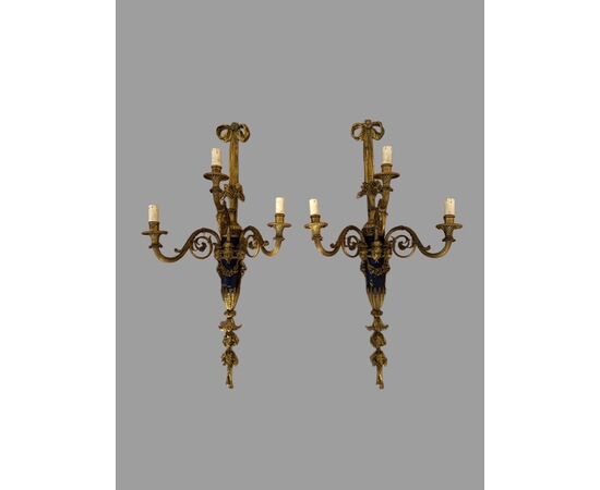 Coppia di appliques in bronzo