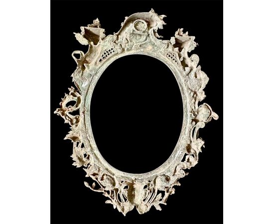 Chiseled Bronze Baroque Frame – 19th Century