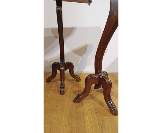PAIR OF 19TH CENTURY GUERIDON CONSOLE TABLES