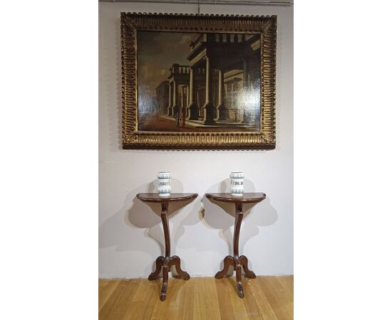 PAIR OF 19TH CENTURY GUERIDON CONSOLE TABLES