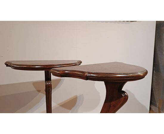PAIR OF 19TH CENTURY GUERIDON CONSOLE TABLES