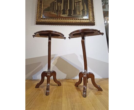 PAIR OF 19TH CENTURY GUERIDON CONSOLE TABLES
