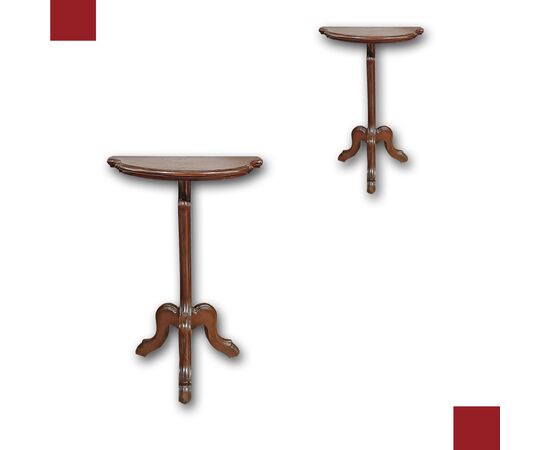 PAIR OF 19TH CENTURY GUERIDON CONSOLE TABLES