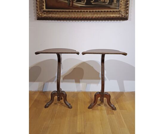 PAIR OF 19TH CENTURY GUERIDON CONSOLE TABLES