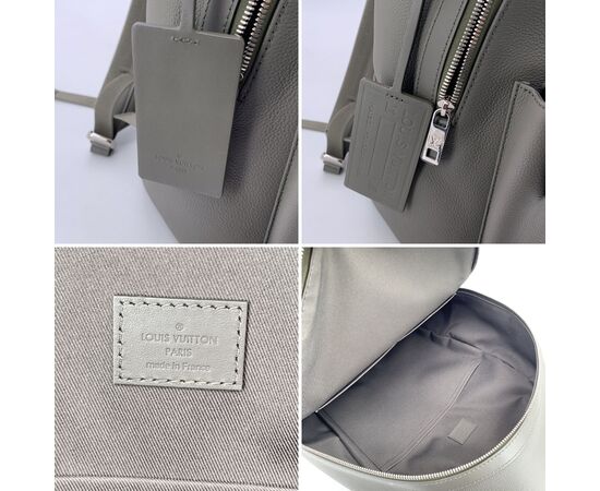LOUIS VUITTON Zaino in Pelle Col. Grigio Takeoff L