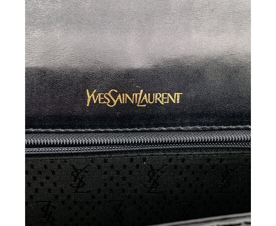 YVES SAINT LAURENT Pochette Vintage in Pelle Lucida Col. Nero S