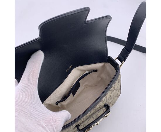 GUCCI Borsa a Tracolla in Tela Col. Beige Horsebit 1955 S