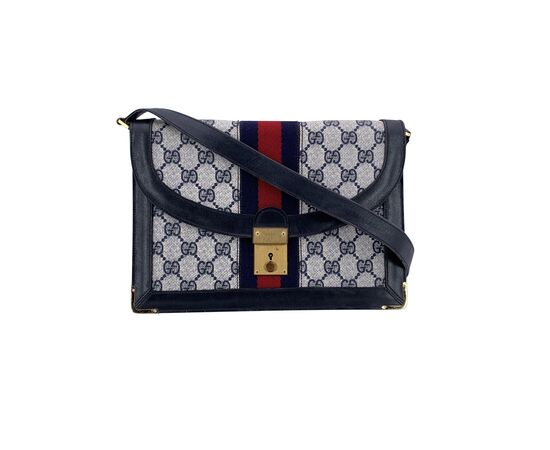 GUCCI Borsa a Tracolla Vintage in Tela Col. Blu M