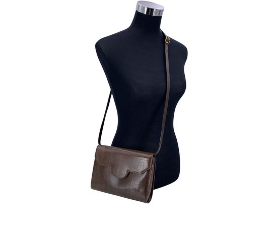 YVES SAINT LAURENT Borsa a Tracolla Vintage in Pelle Col. Marrone S