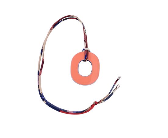 HERMES Collana in Legno Col. Arancione