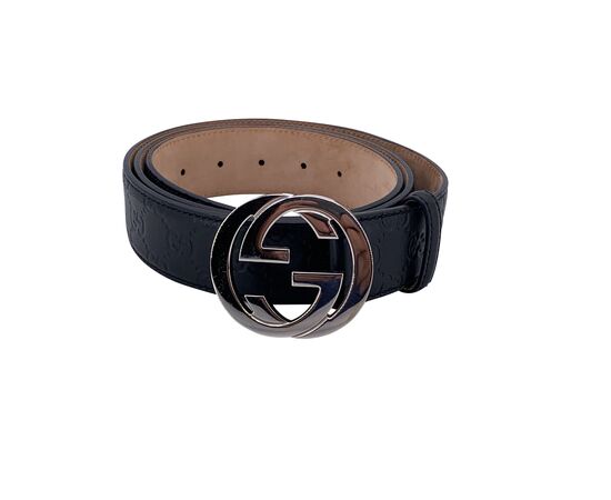 GUCCI Cintura in Pelle Col. Nero