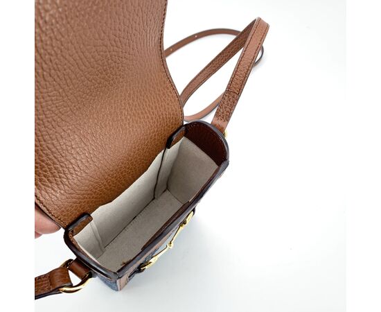 GUCCI Borsa a Tracolla in Denim Col. Blu Horsebit 1955 S