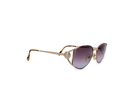 FENDI Occhiali da Sole Vintage in Metallo Col. Marrone