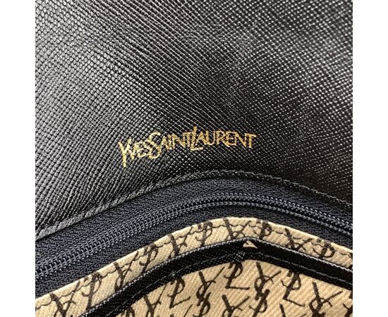 YVES SAINT LAURENT Borsa a Tracolla Vintage in Pelle Col. Nero S