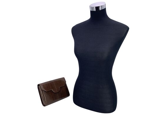 YVES SAINT LAURENT Borsa a Tracolla Vintage in Pelle Col. Marrone S