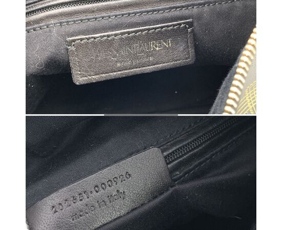 YVES SAINT LAURENT Borsa a Tracolla in Pelle Lucida Col. Nero S