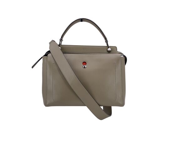 FENDI Borsa Shopper in Pelle Col. Grigio Dot Com M