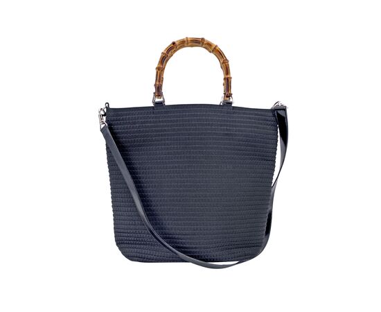 GUCCI Borsa Shopper Vintage in Tela Col. Nero Bamboo M