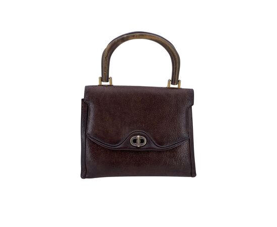 GUCCI Borsa a Mano Vintage in Pelle Col. Marrone M