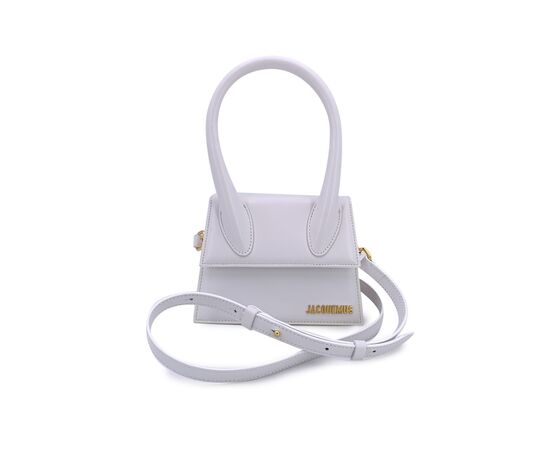 JACQUEMUS Borsa a Mano in Pelle Col. Bianco Chiquito S