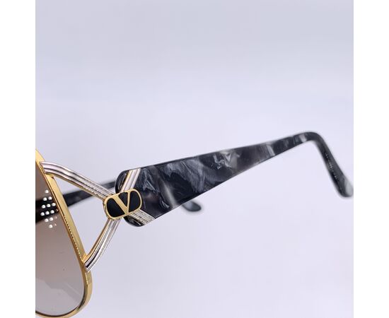 VALENTINO GARAVANI Occhiali da Sole Vintage in Metallo Col. Oro