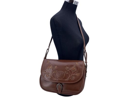 GUCCI Borsa a Tracolla Vintage in Pelle Col. Marrone M