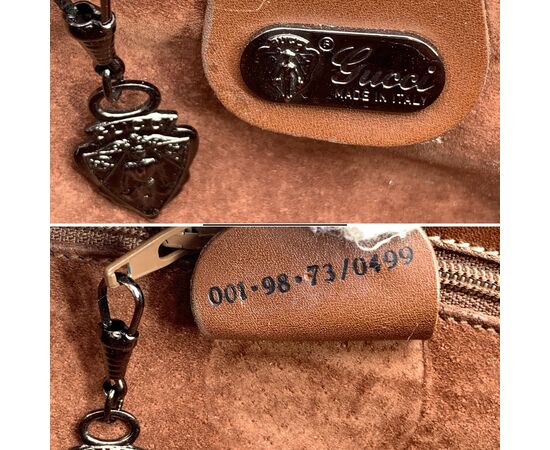 GUCCI Borsa a Tracolla Vintage in Pelle Col. Marrone M