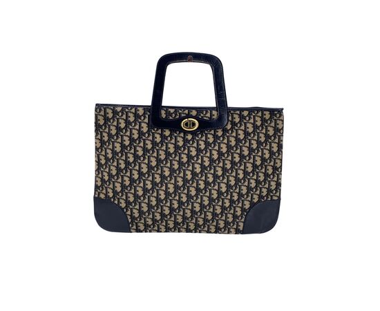 DIOR Borsa Shopper Vintage in Tela Col. Blu M