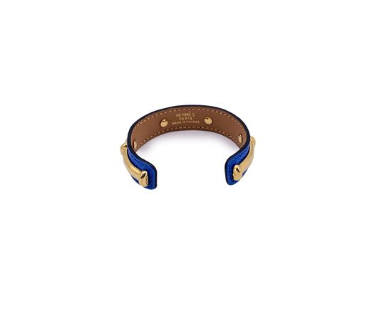 HERMES Bracciale in Pelle Col. Blu