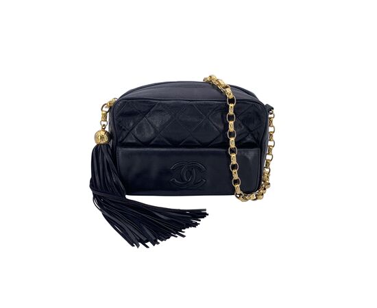 CHANEL Borsa a Tracolla Vintage in Pelle Col. Nero Camera S
