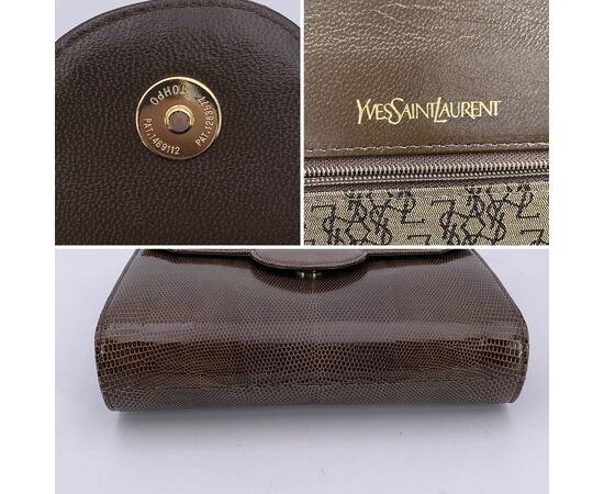 YVES SAINT LAURENT Borsa a Tracolla Vintage in Pelle Col. Marrone S